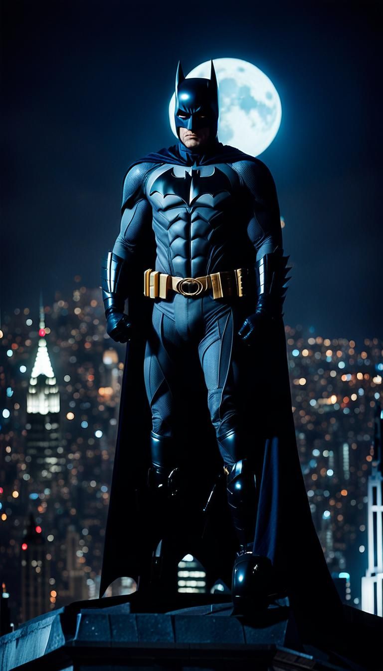 Movie Stills, WB .com, Batman standing atop Gotham Tower, Mi...