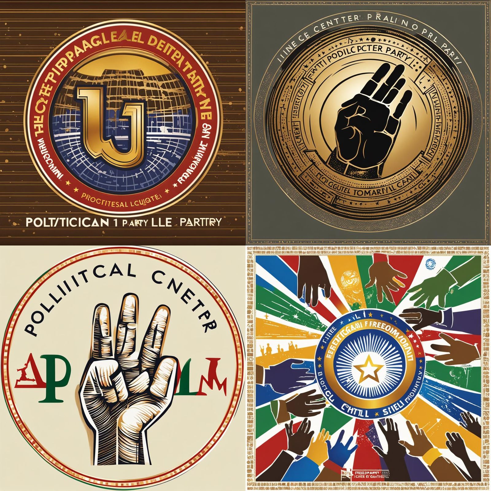 Create a logo for the political center party (PM). Ideals: f...