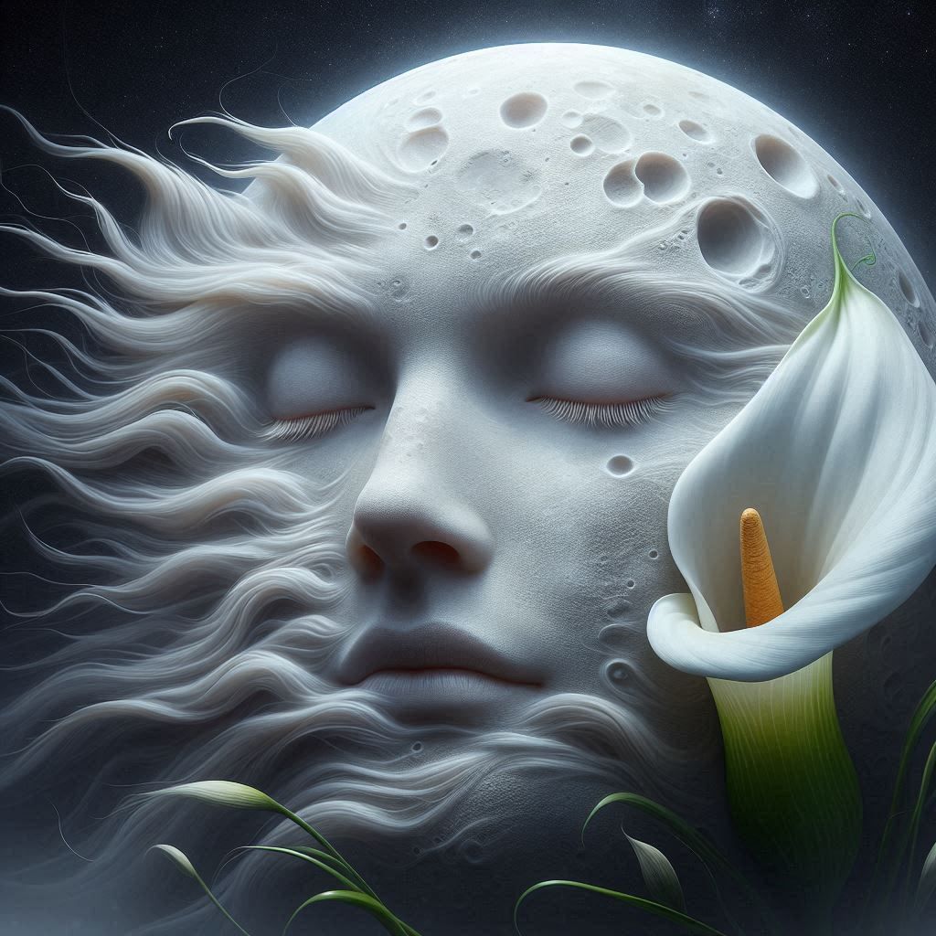 Surreal Calla Lily Moonface