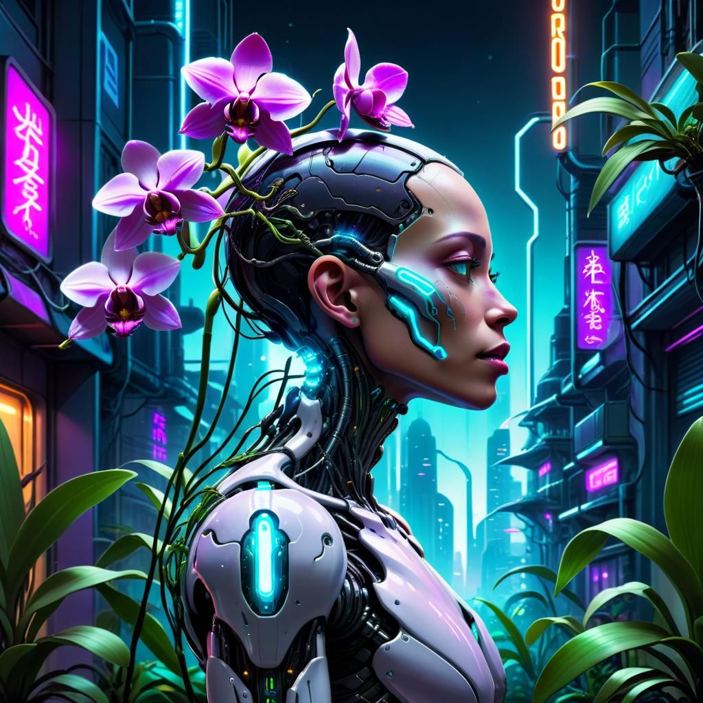 A biopunk Plant-borg  by @Witchyluck