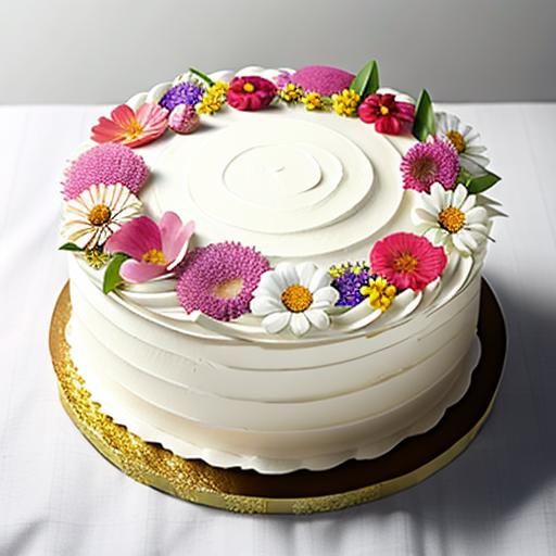 Birthday cake flowers