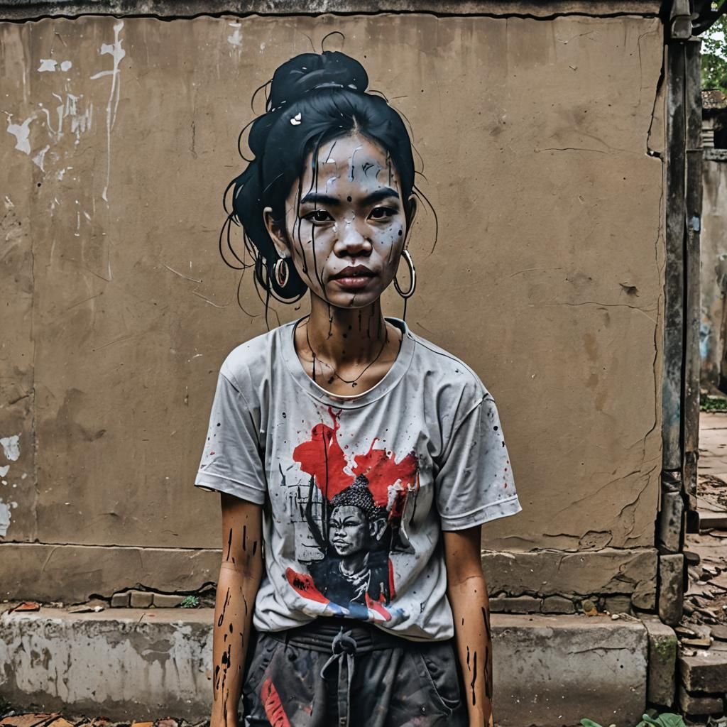 Apsara Graffiti Girl