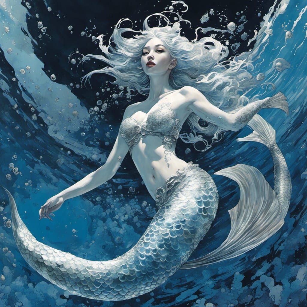Cold mermaid - AI Generated Artwork - NightCafe Creator