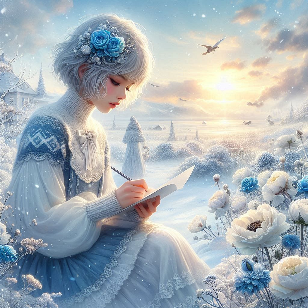 blue white - love letter