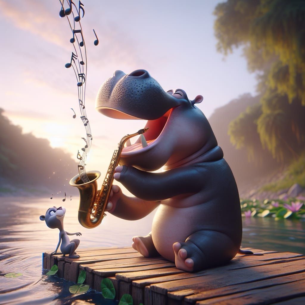 Hippo Jazz Sax  by @ragegranny