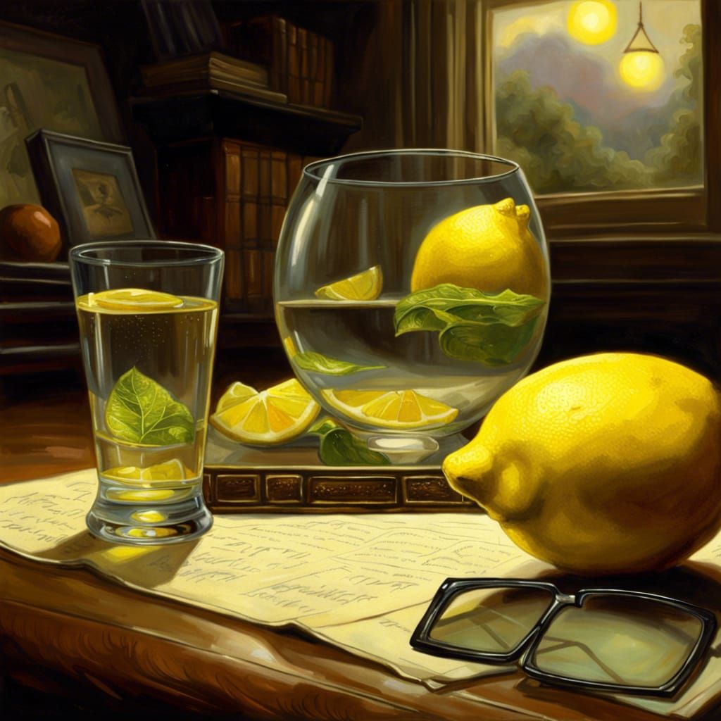“Careful with the water; it’s a little lemony.”
