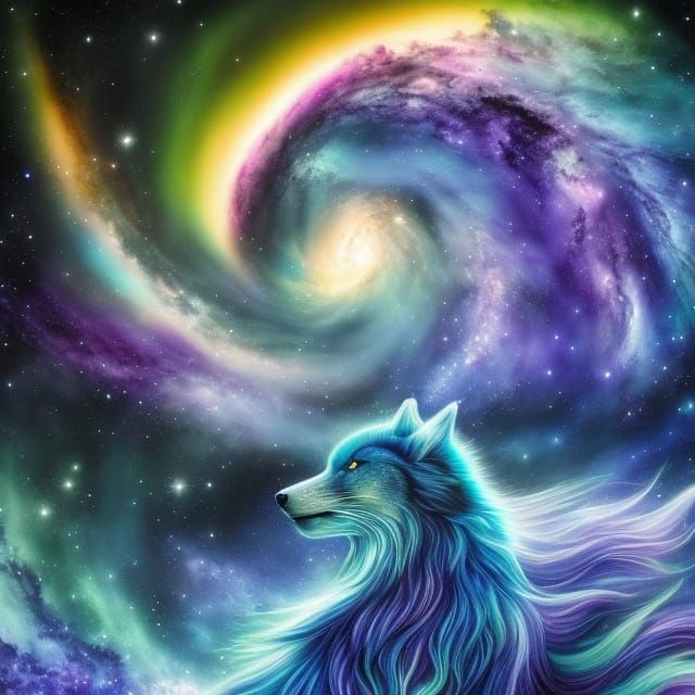 Clarity - Celestial Wolf - AI Generated Artwork - NightCafe Creator