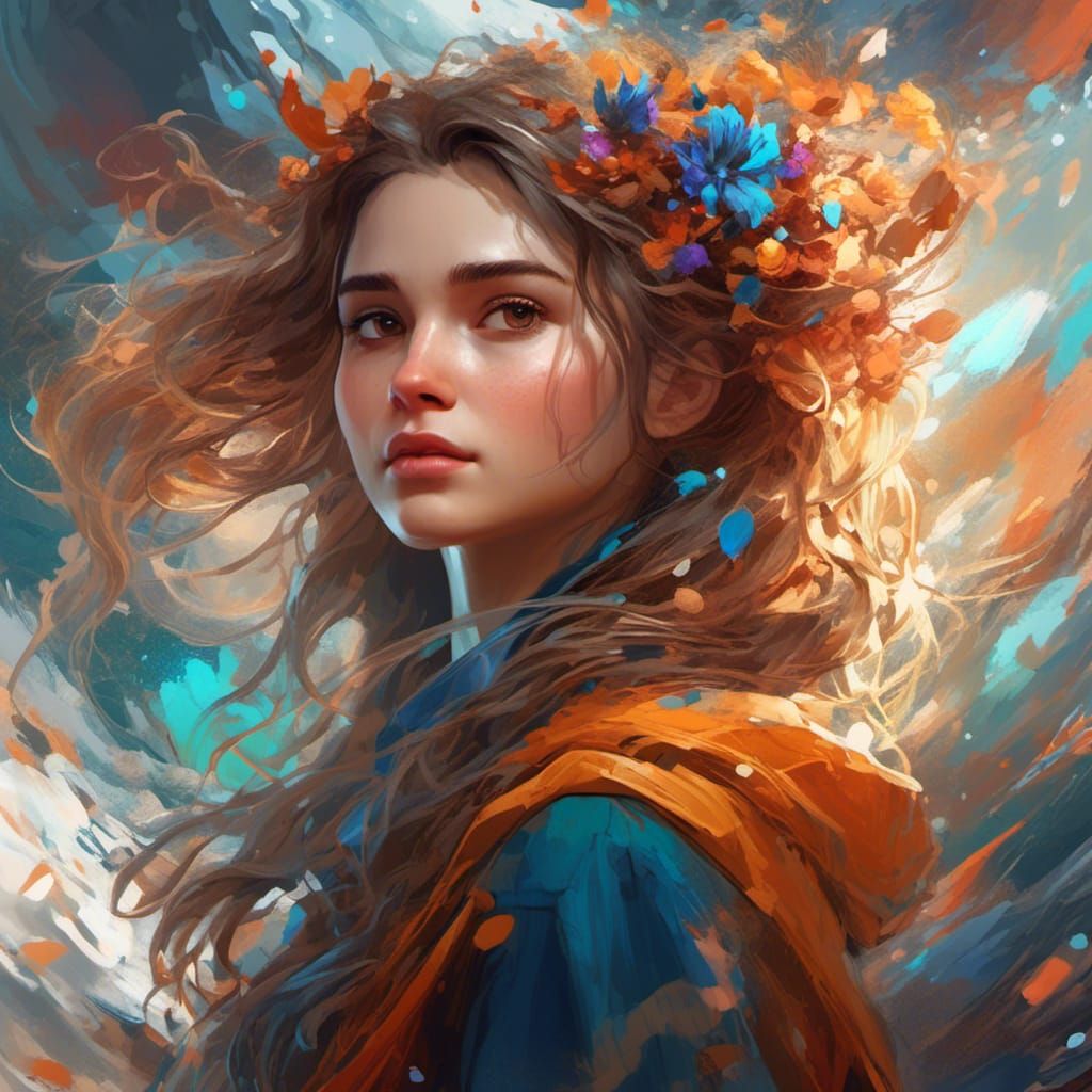 <lora:NC Hyperreal:1.0> listening pretty Friend young woman ...