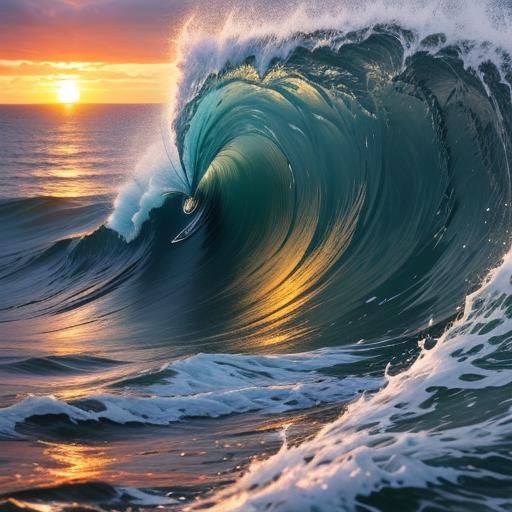 Spiral wave in the sunset
