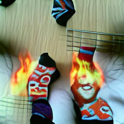 My socks are on fire with rock and roll