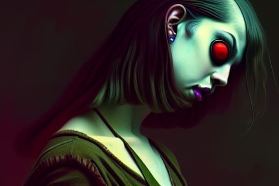 Surreal Portrait of Billie Eilish in Hyperreal Detail