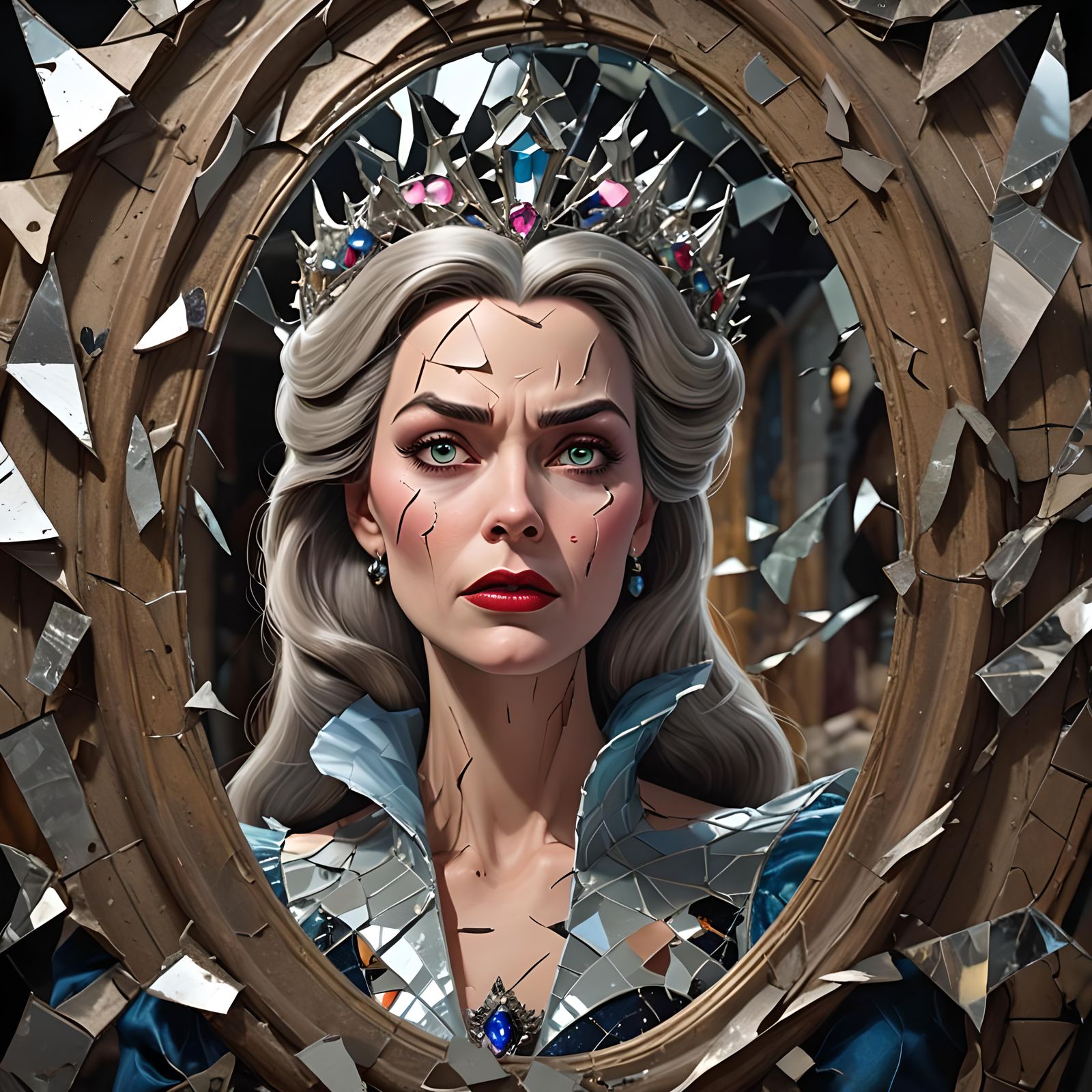 Evil Step-Mother in Looking Glass