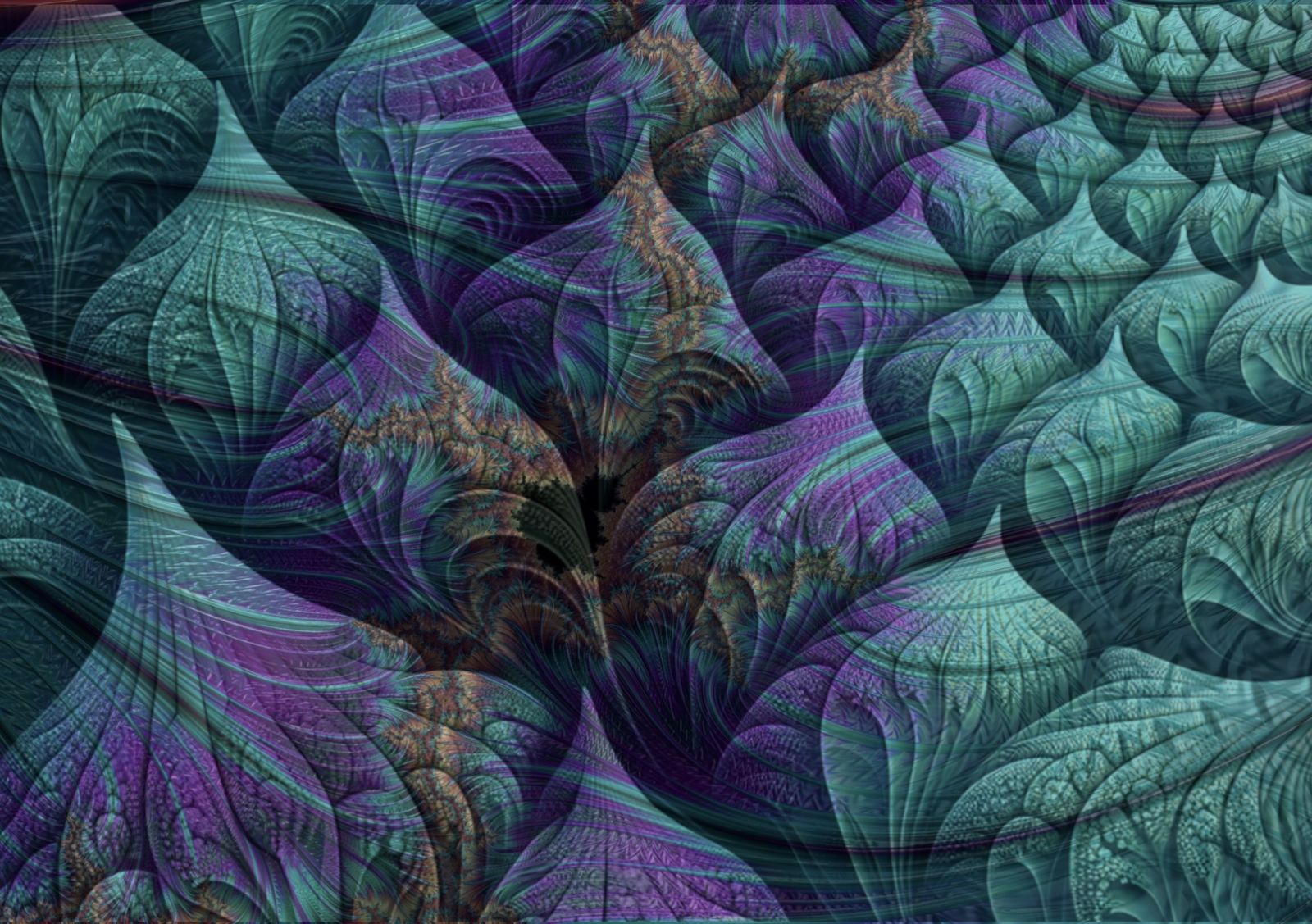 Waves of Teal and Violet