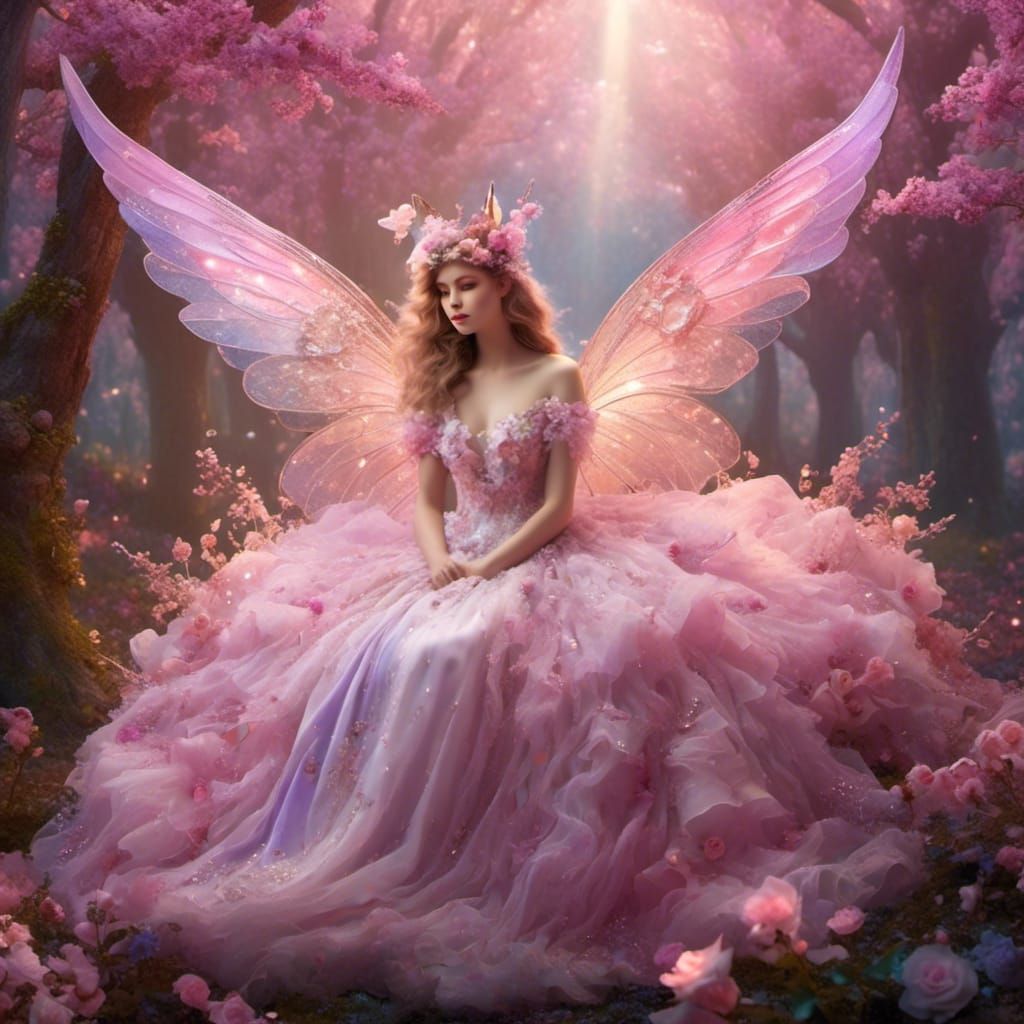 Forest fairy all in pink. - AI Generated Artwork - NightCafe Creator