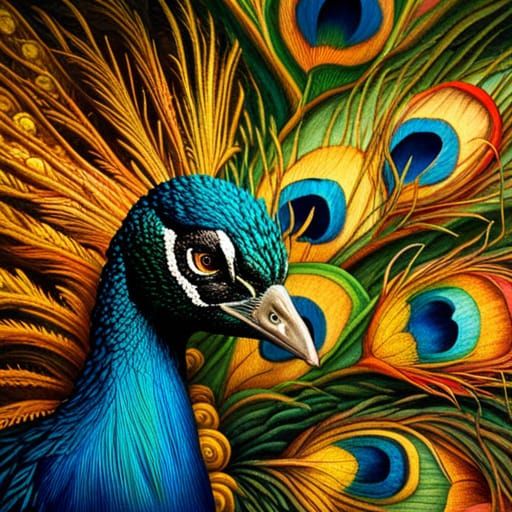 Peacock - AI Generated Artwork - NightCafe Creator