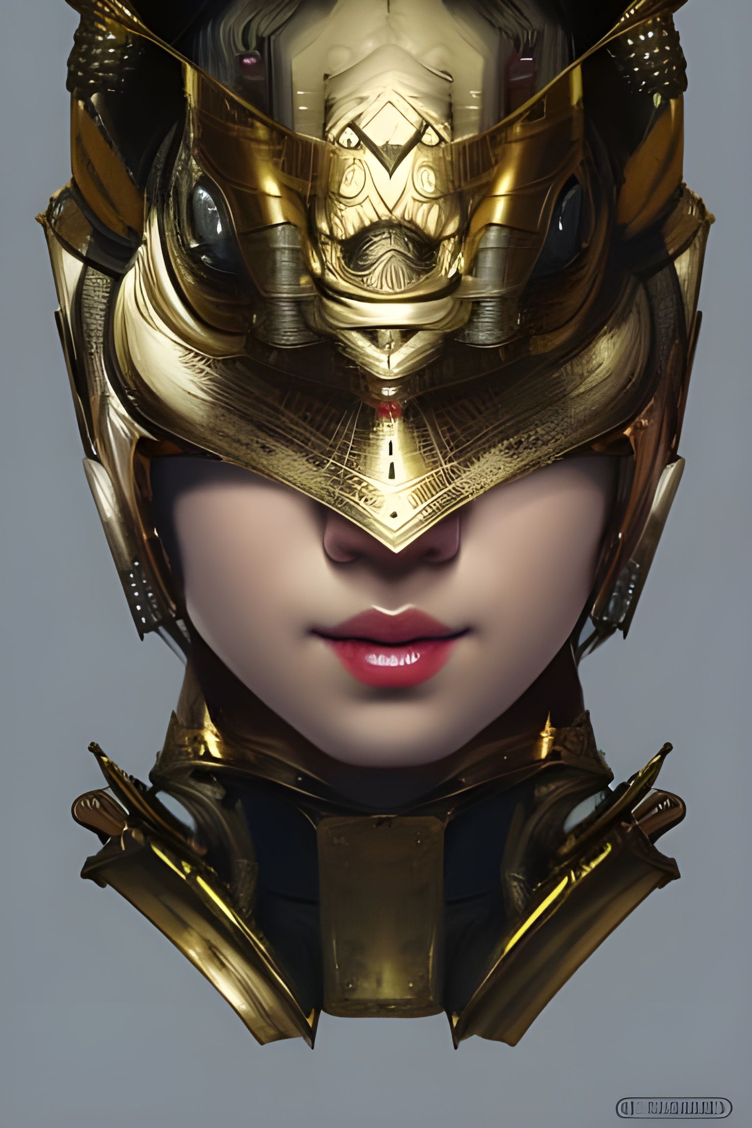Metallic samurai armour