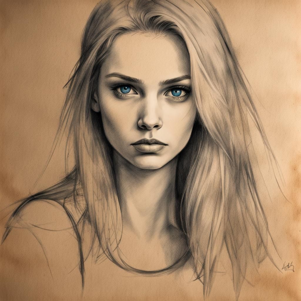Rough charcoal sketch