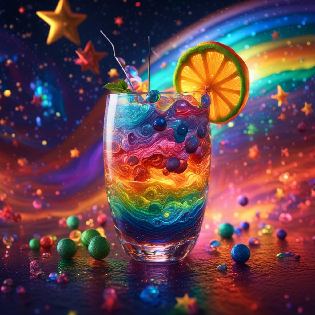 Cocktail made entirely of rainbows  by @NewGirl