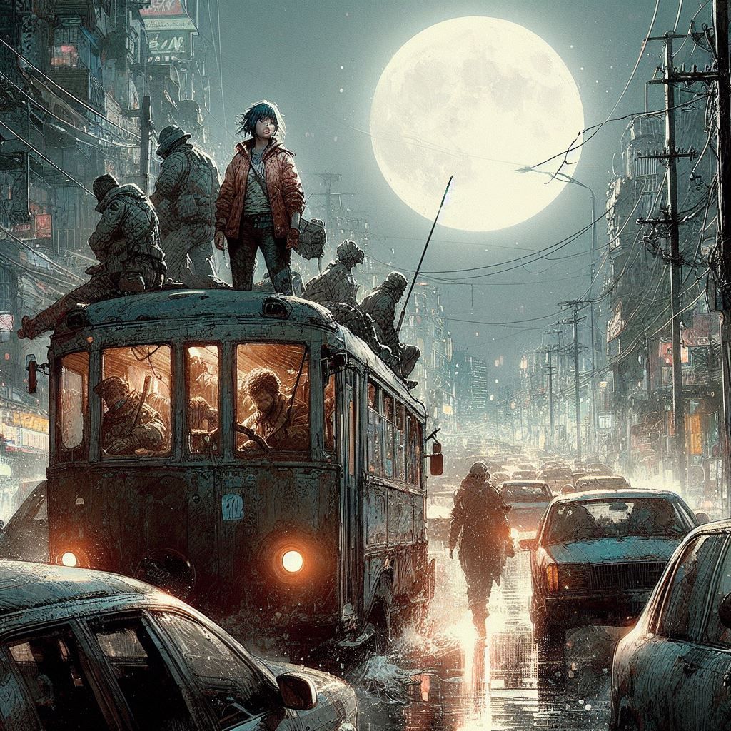 Traffic by moonlight