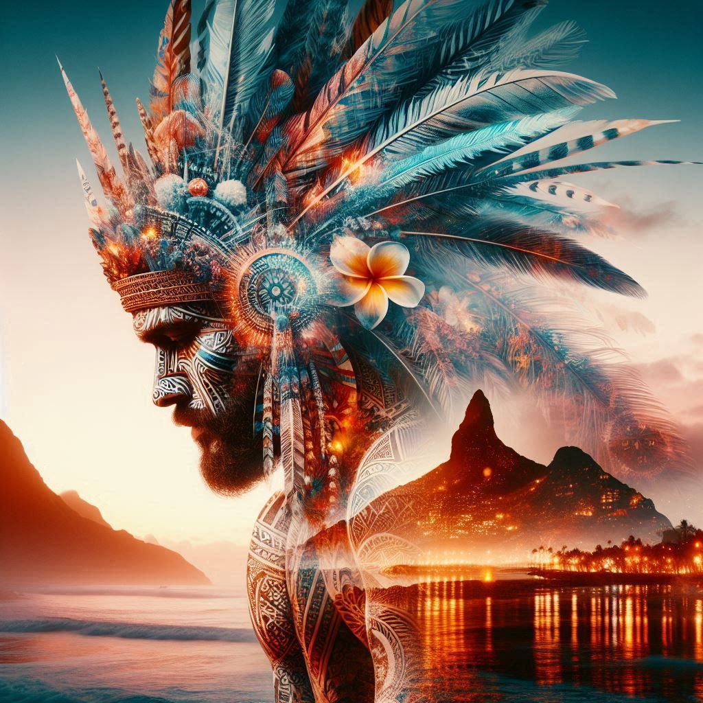 double exposure beautiful fantasy portrait landscape..