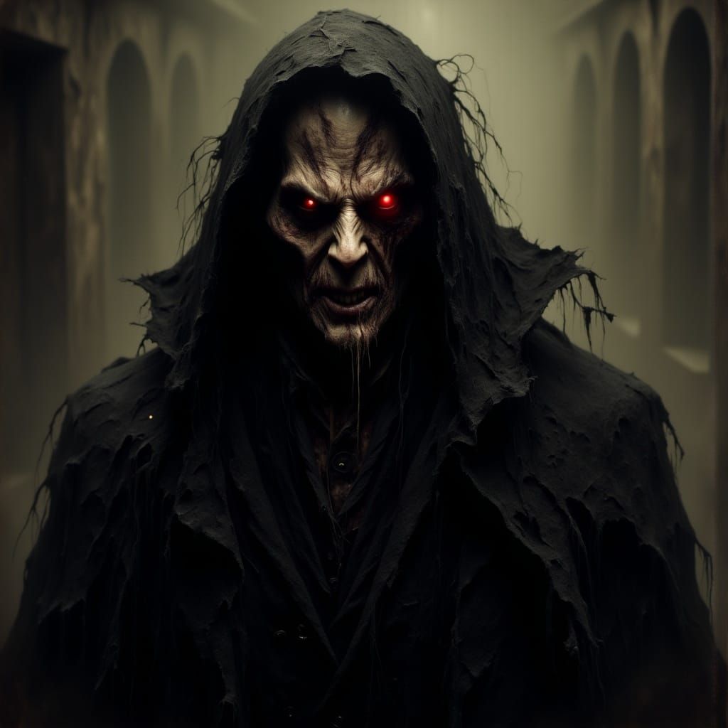 <lora:Victorian Nightmare:1.0> Possessed by Evil: Lord under the influence of black magic