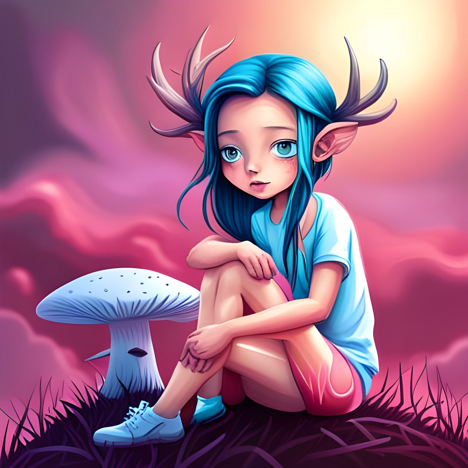 deer-girl-ai-generated-artwork-nightcafe-creator