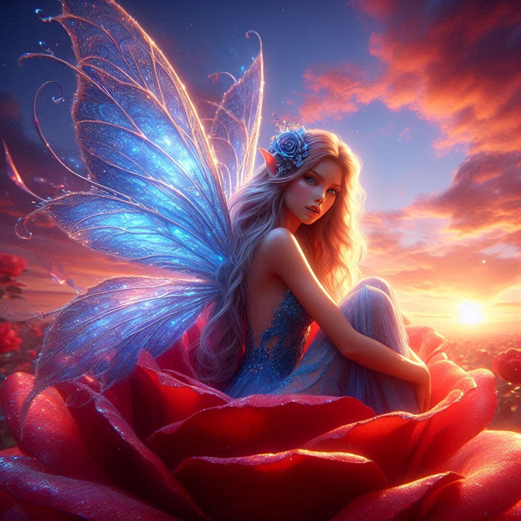 Fairy at sunset