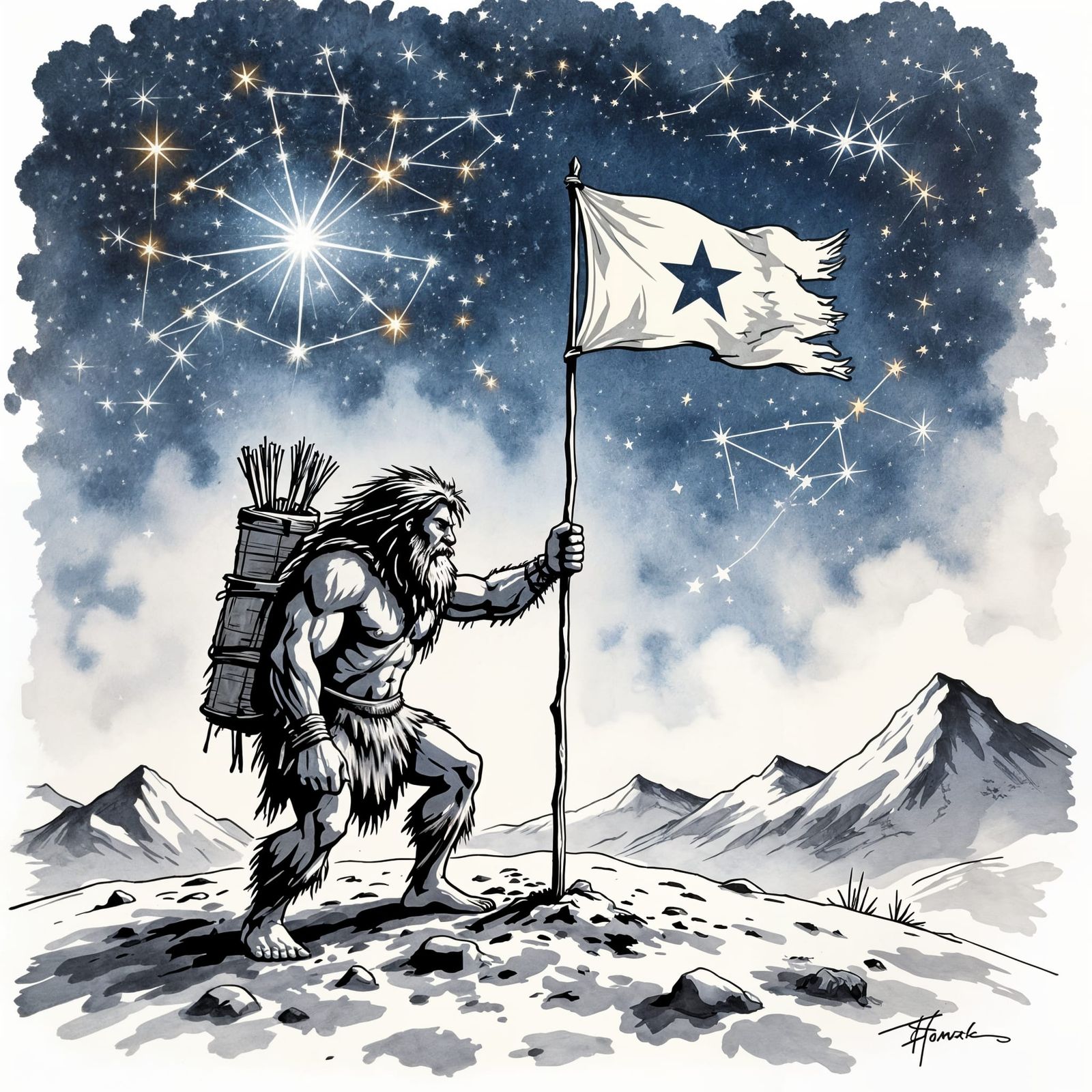 One small step for man... (the moon landing)  by @Tara