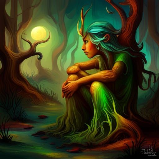 The Sad Forest Elf - AI Generated Artwork - NightCafe Creator