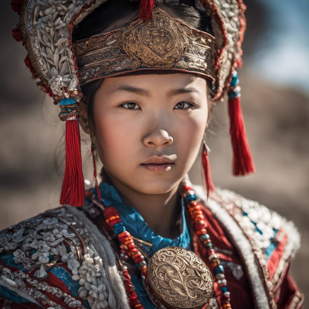 Indigenous people of Mongolia - Sakha girl - AI Generated Artwork ...