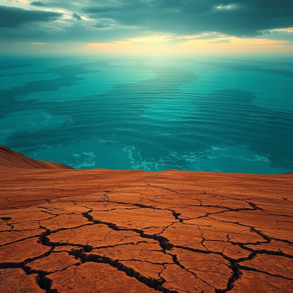 Barren Earth Anticipates Water in Fantasy Landscape Art