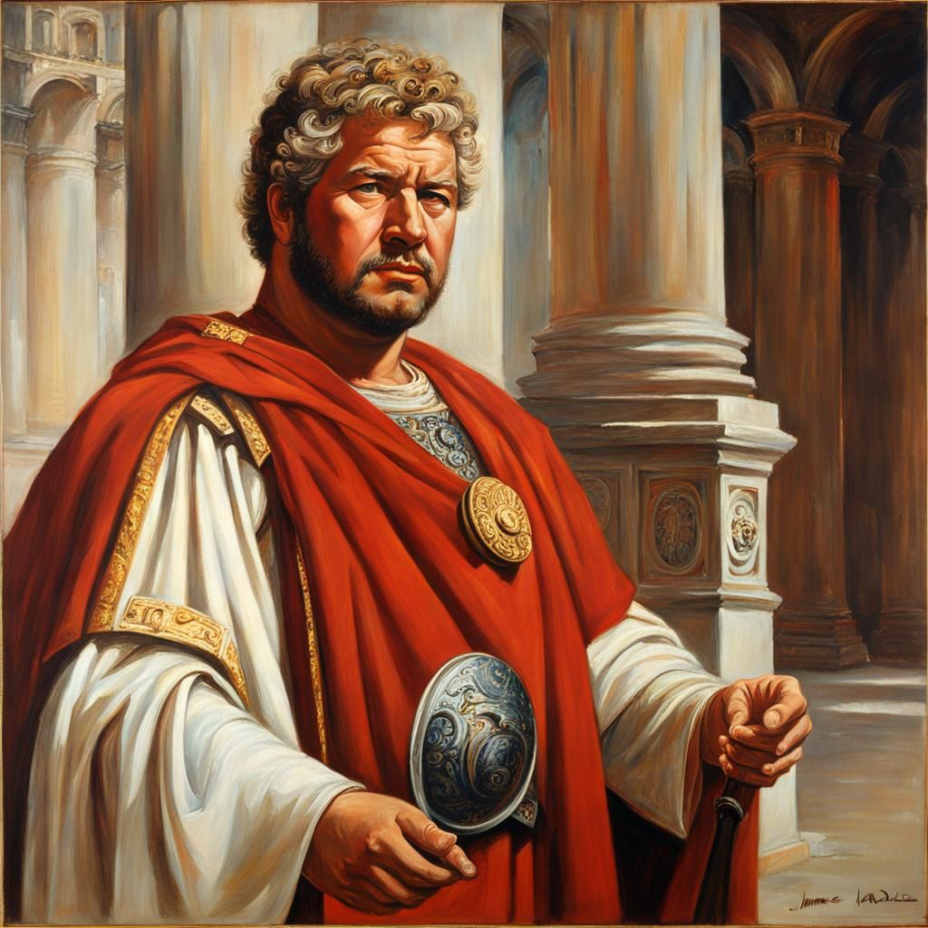 Peter Ustinov as Nero in Quo Vadis - AI Generated Artwork - NightCafe ...