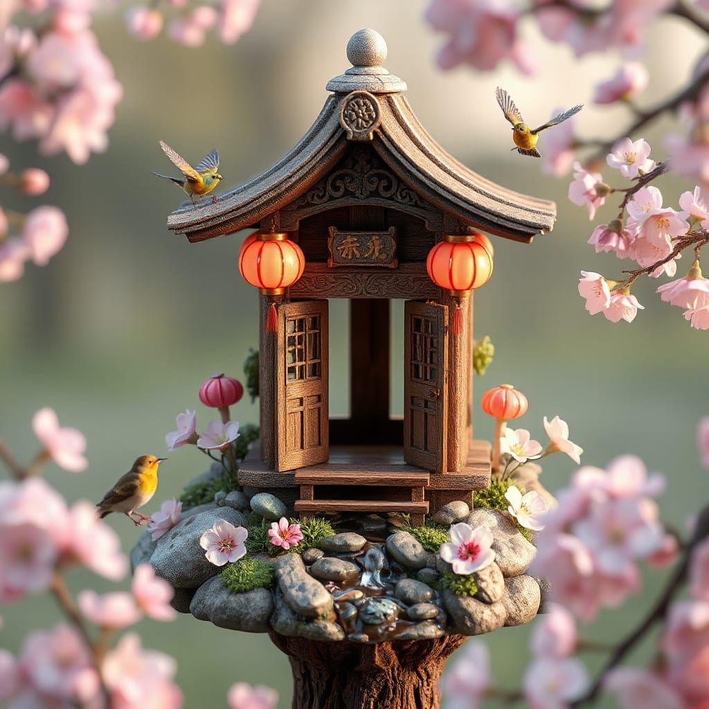 鳥なお寺 (a Sacred Bird Shrine)  by @Hiro