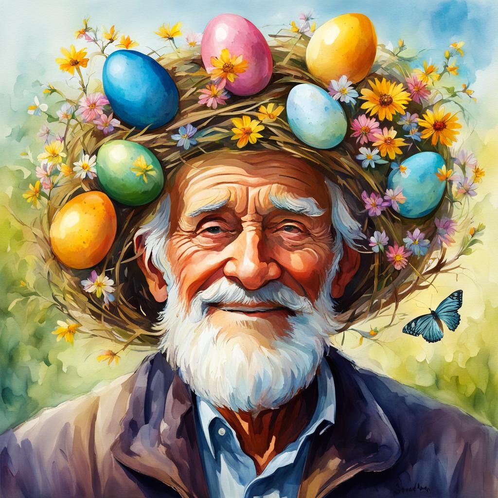 A easter egg hat