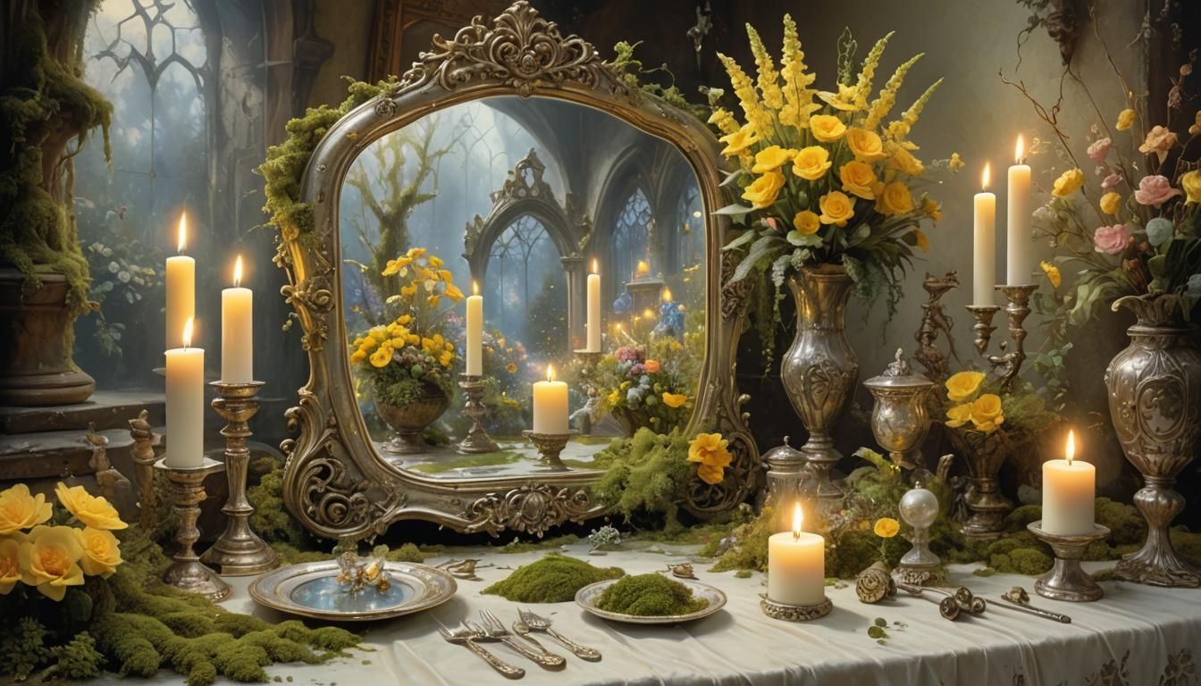 🌹⚜️ Miroir Gothique 💛🕯