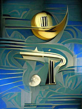 to the moon art deco