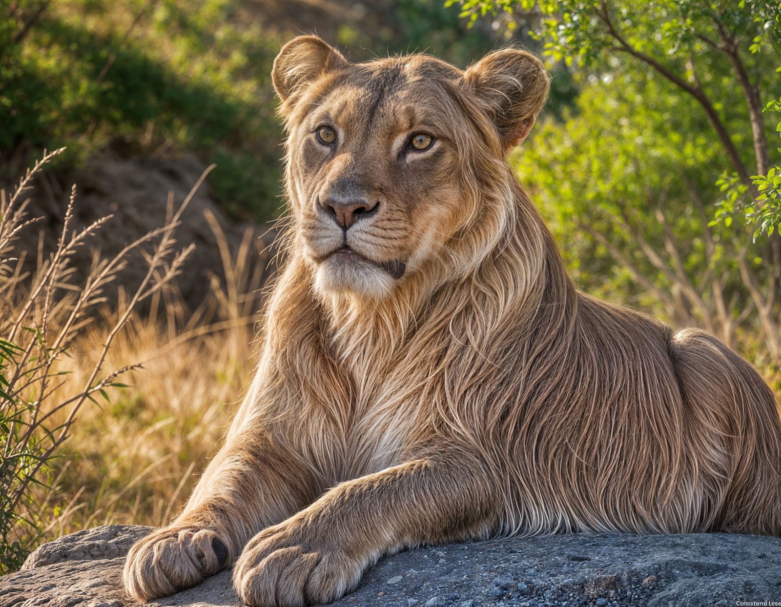 Regal Lioness in Majestic Royal Style