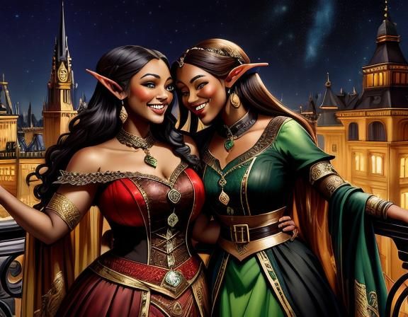 Elven Lovers on the Balcony 7, 1.5