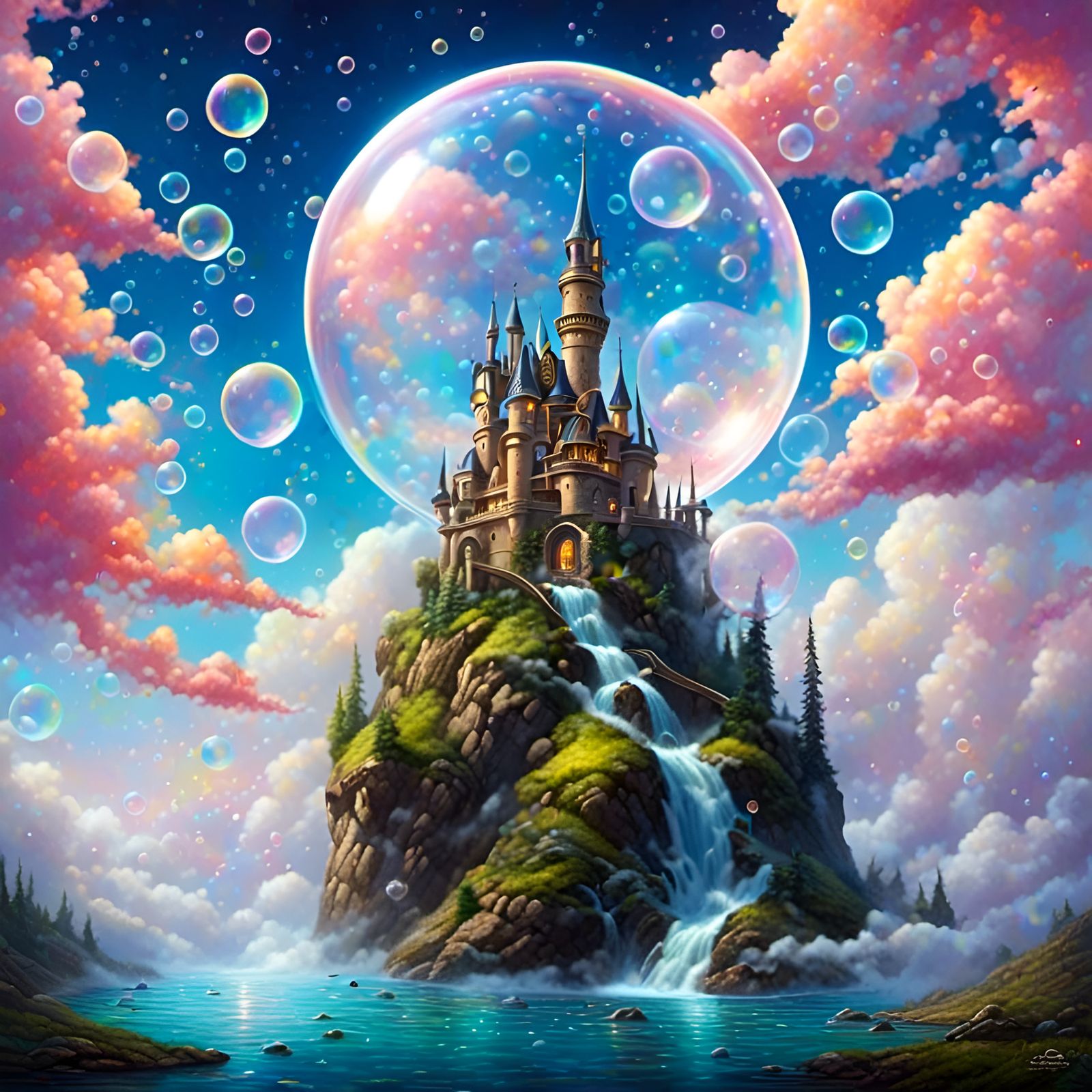 Bubble Castle AI Generated Artwork NightCafe Creator