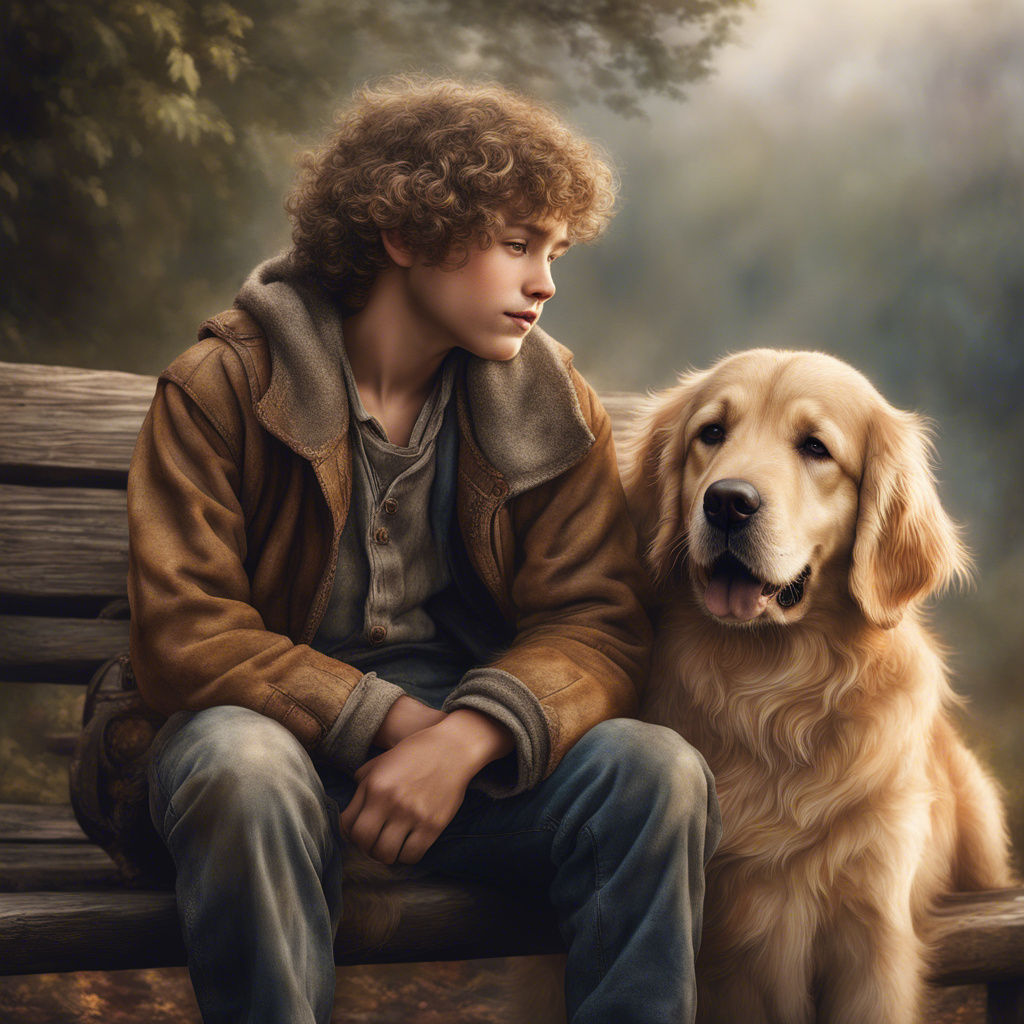 Sitting on the Old Wooden Bench 👍👍🐶