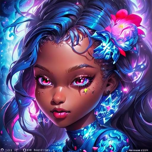<lora:Eunhagye Bijeon:1.0>, crystalline goddess, blue glowing flower eyes, long hair, detailed head and shoulders portrait, detailed intrica...