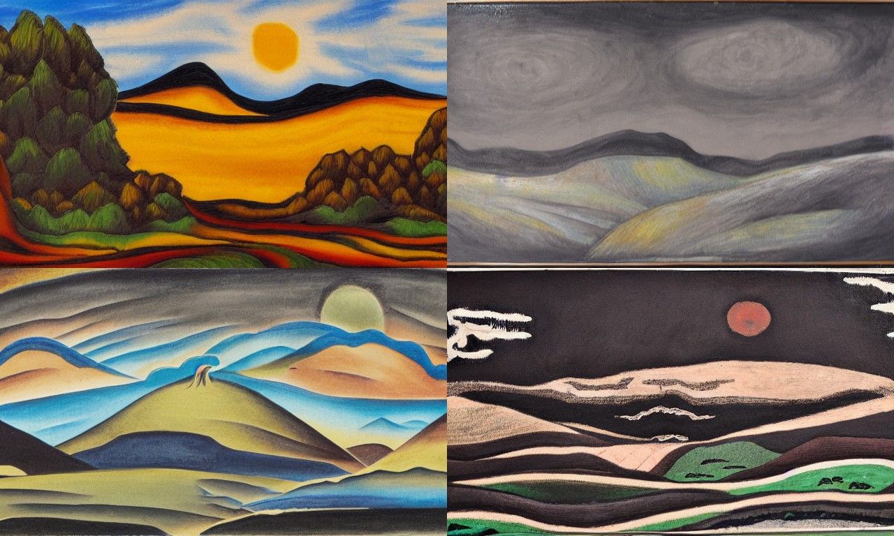 Landscape in the style of Black Arts Movement