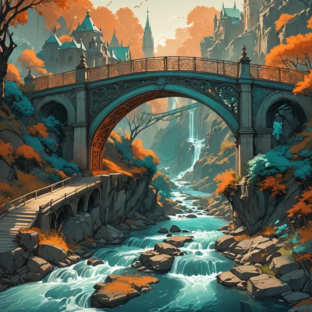 Bridge going over a river