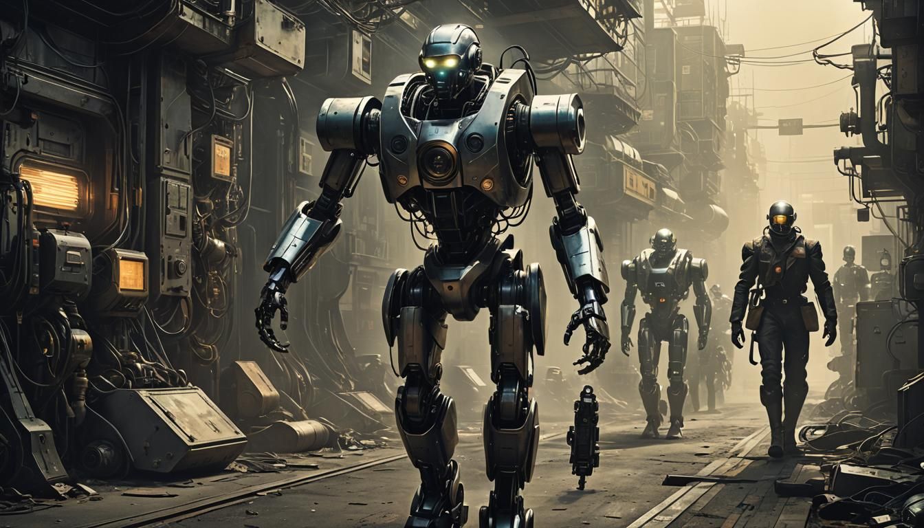 RetroFuturistic Droid - AI Generated Artwork - NightCafe Creator