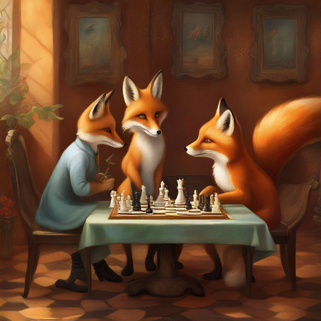 Schach-Abend bei Familie Fuchs ...