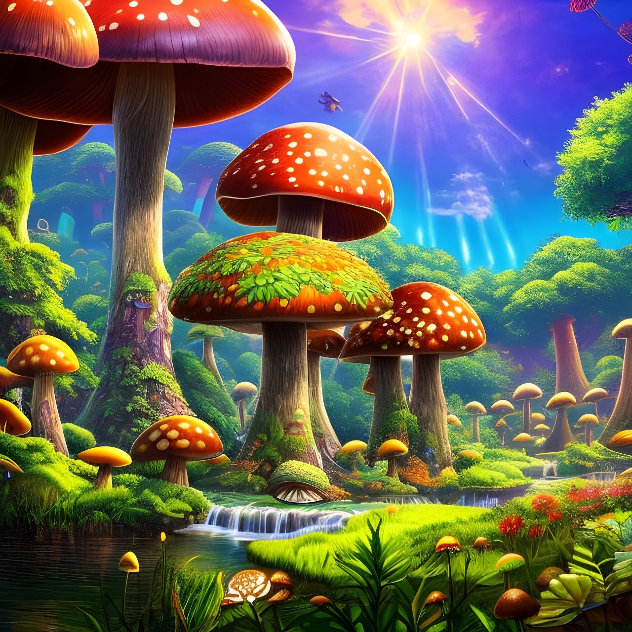 Mushroom Kingdom  by @Swiss Army Squid