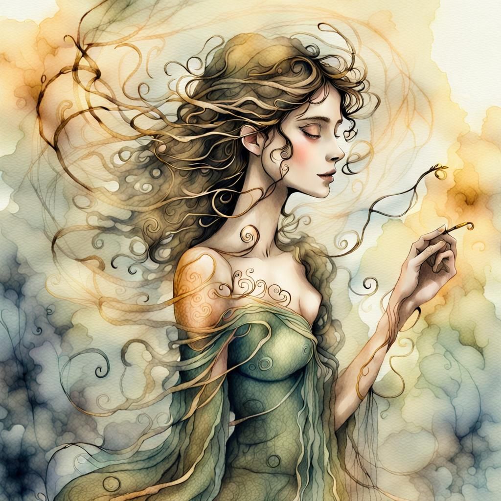 The touch of wind  by @BunnyFooFoo