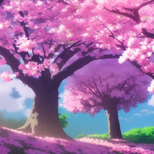 sakura trees AI Generated Artwork NightCafe Creator