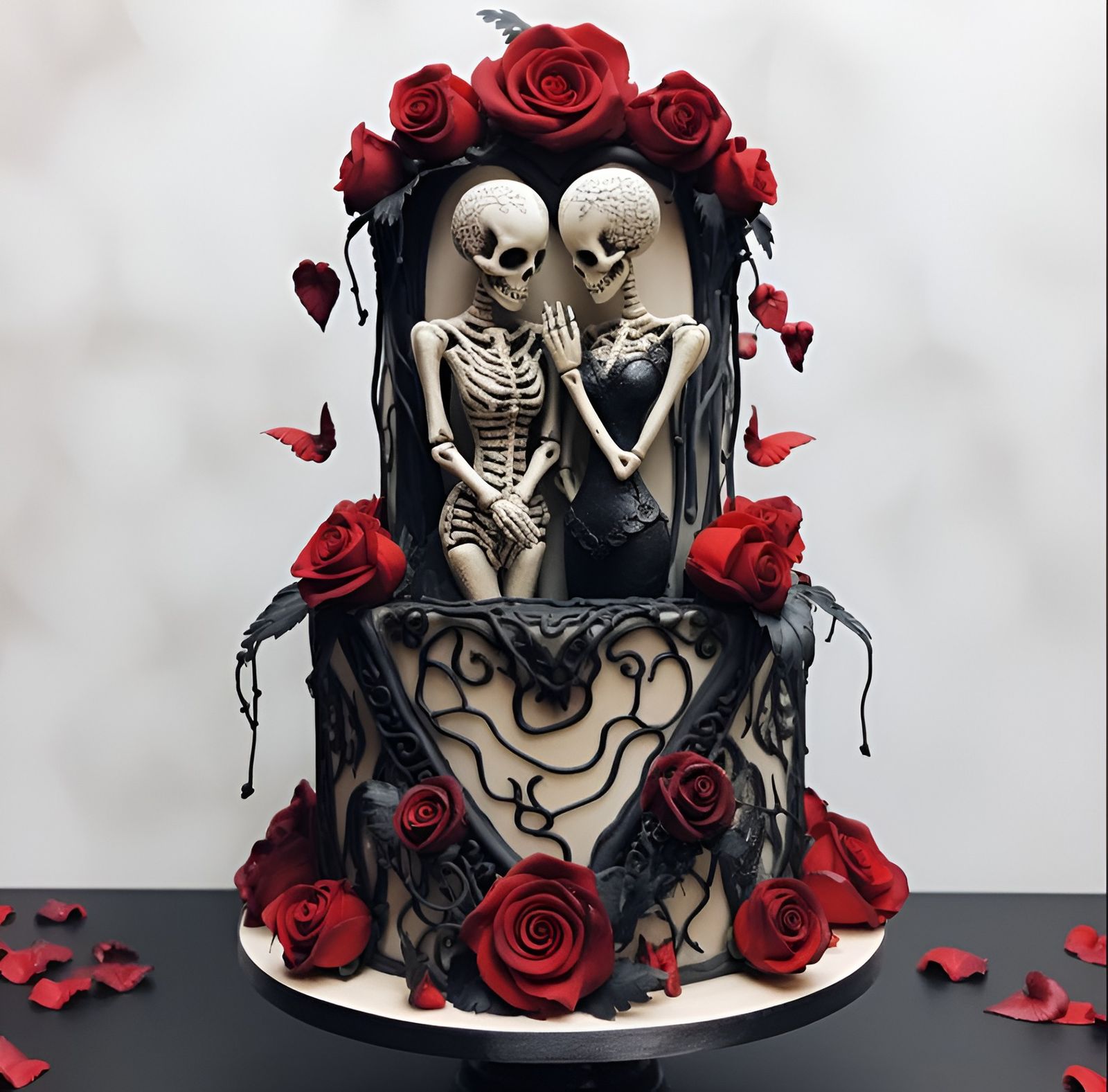 skulls and roses