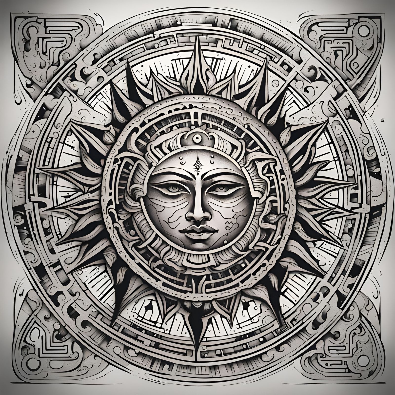 Sun tattoo